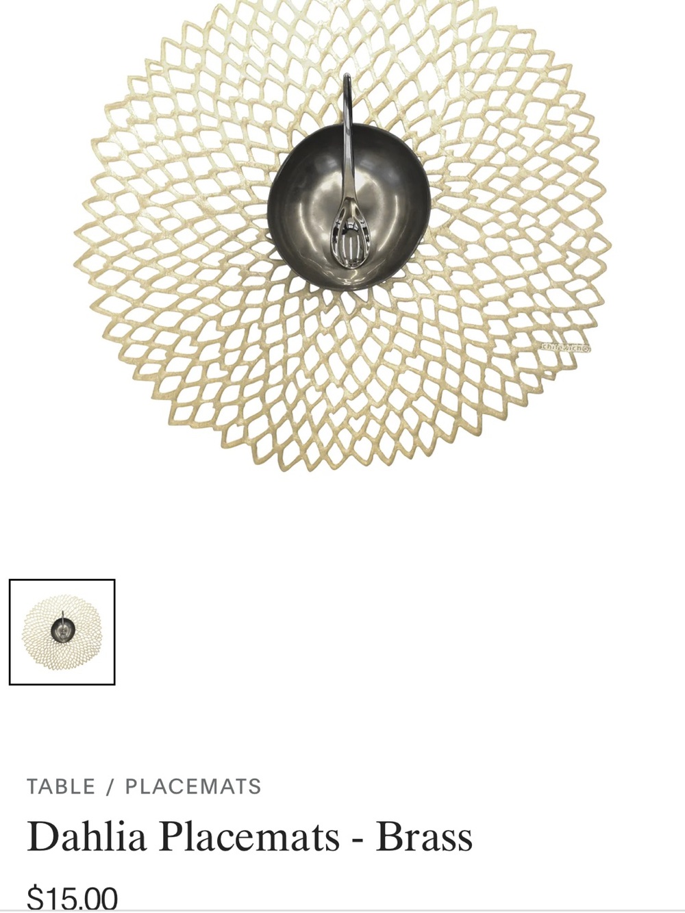 Chilewich Dahlia Placemats
Set of 24 — $360 retail — never used